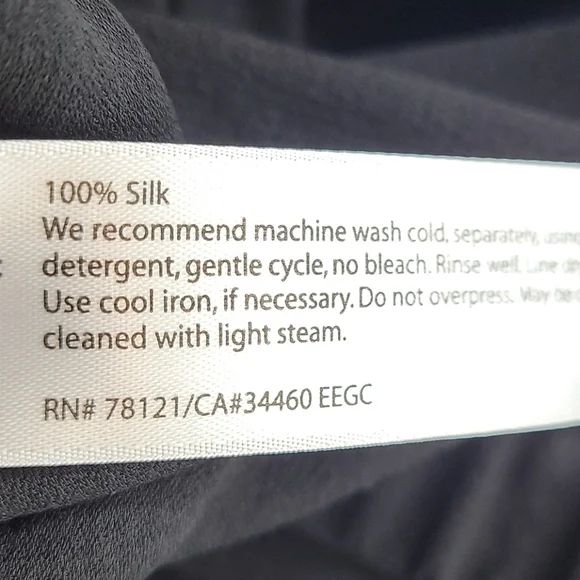 Eileen Fisher Black SILK Wide Leg Crop Pants PS - Picture 6 of 6